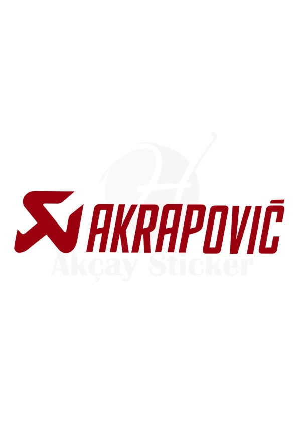 Akropovic Motorsiklet Sticker Kırmızı 2 Adet 20*4 Cm