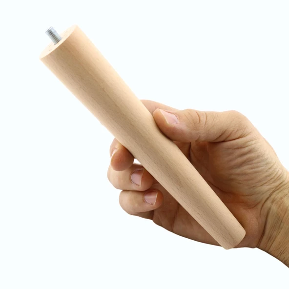 Ahşap Sehpa Masa Puf Tv Ünitesi Ayağı Ayakları M8 Civatalı 20 cm + Bağlantı Aparatlı 4'lü Set - 6