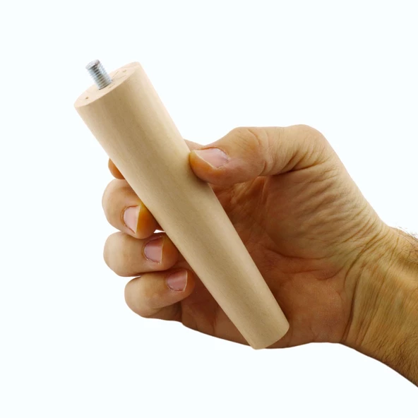 Ahşap Mobilya Koltuk Kanepe Sehpa Masa Ayağı Ayakları M8 Civatalı 15 cm + Bağlantı Aparatlı 4'lü Set - 7
