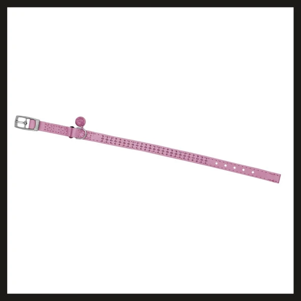 Uyguna-Yakala 10mm*30cm Pembe Taşlı Kedi-köpek Tasması-SMA.305