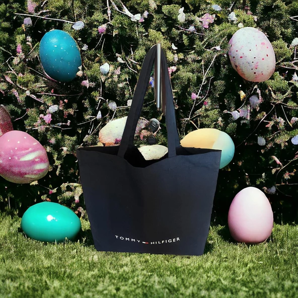 Tommy Hilfiger Plaj ve Günlük Kullanılabilir Kol Çantası Genişlik-47-Derinlik-38-Vintage - Resim 3