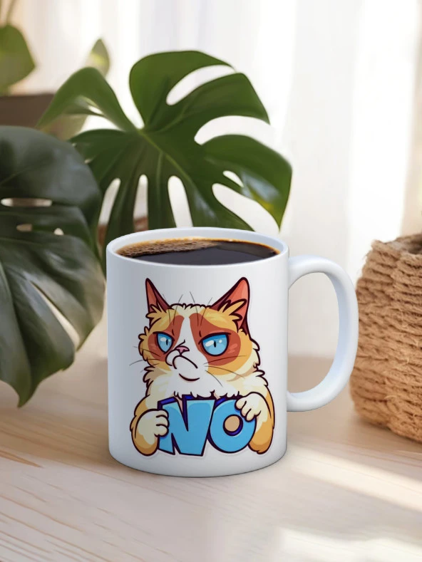 Baskılı Kupa Bardak Seramik Mug - No