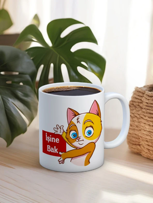 Baskılı Kupa Bardak Seramik Mug - İşine Bak