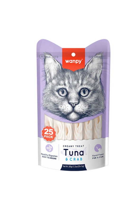 WANPY TON BALIKLI-YENGECLI 25*14 GR KREMA KEDI ÖDÜLÜ