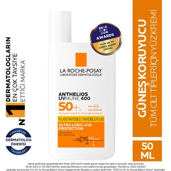 La Roche Posay Anthelios Uvmune 400 Spf 50+ Invisible Fluid 50 ml