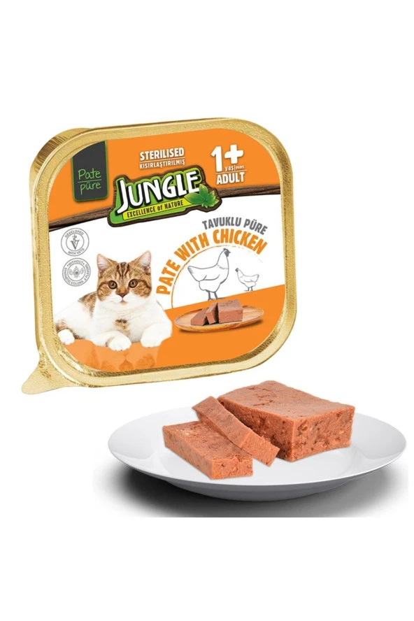 Kısır Kedi Tavuklu Ezme Pate Yaş Kedi Maması 100gr