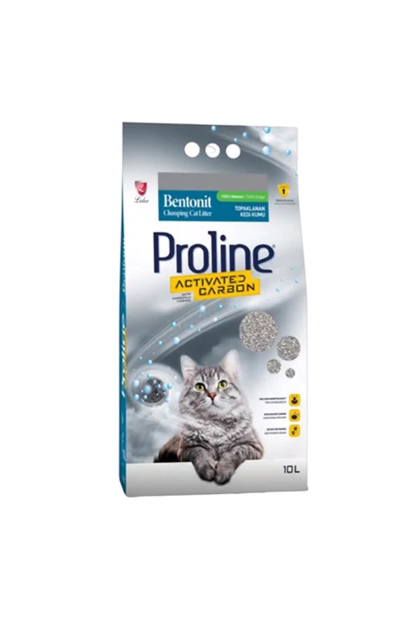 Proline Aktif Karbonlu Bentonit Kedi Kumu 10 Lt