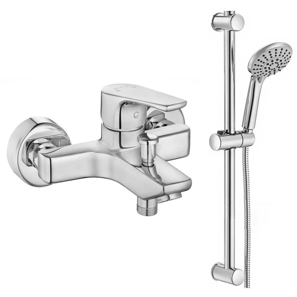 ECA Niobe Banyo Bataryası + ECA Logica Sürgülü Duş Seti Üst Takımı