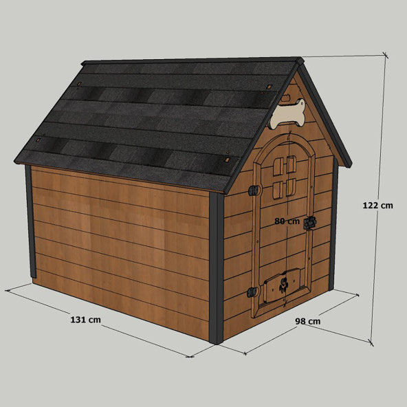 Mandu Isı Yalıtımlı Ahşap Köpek Kulübesi 2Xl - 6