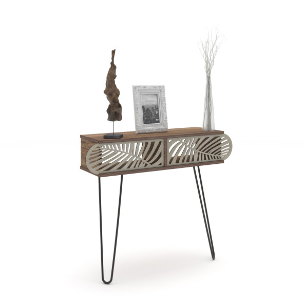 Homedora illia Dresuar Consol Ceviz-siyah - 3