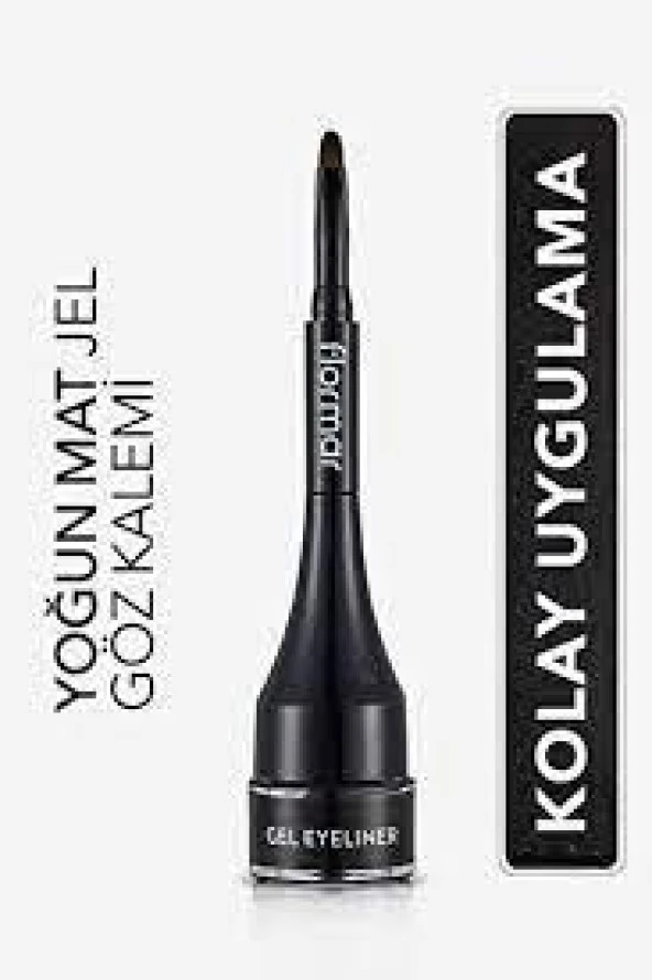 Flormar Yoğun Pigmentli Mat Jel Eyeliner-Gel Eyeliner-001 Gel Black