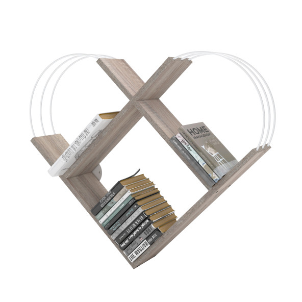 Homedora Kalp  Duvar Rafi Krom-Beyaz - 4