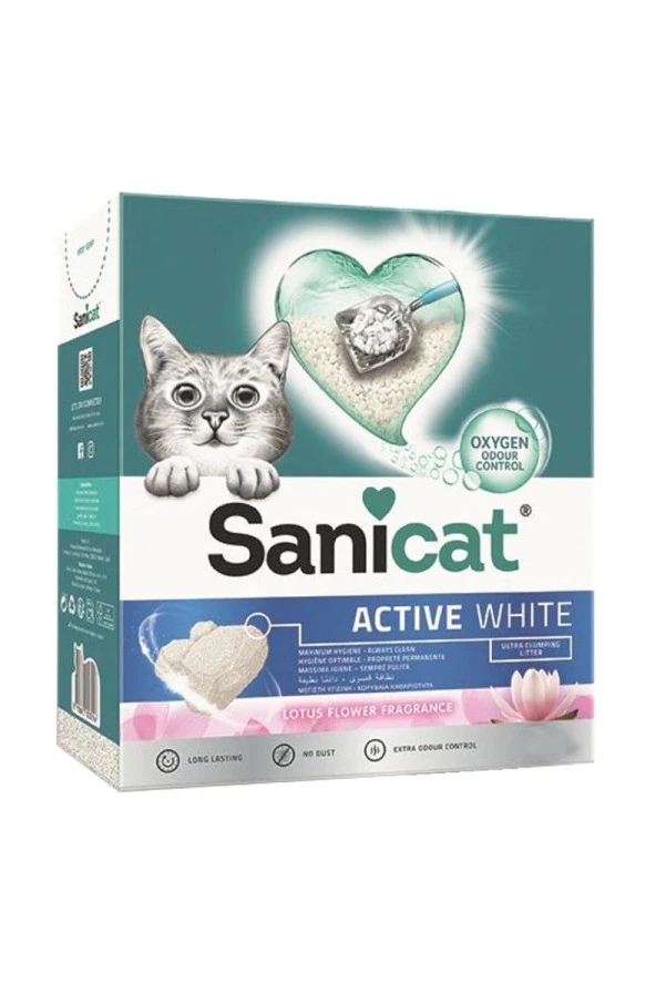 Sanicat Lotus Çiçeği Kokulu Topaklaşan Kedi Kumu 6 Lt