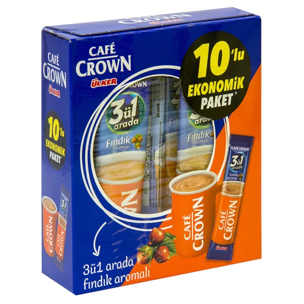 Cafe Crown 3'ü 1 Arada Fındık Aromalı 180 Gr 20 Adet