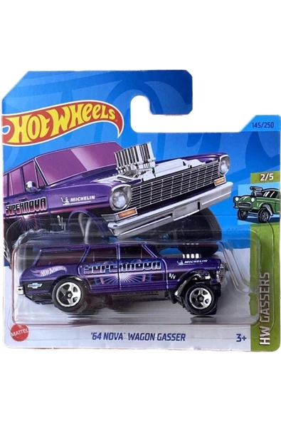 Hot Wheels Tekli Arabalar '64 Nova Wagon Gasser- HKH63 - 1