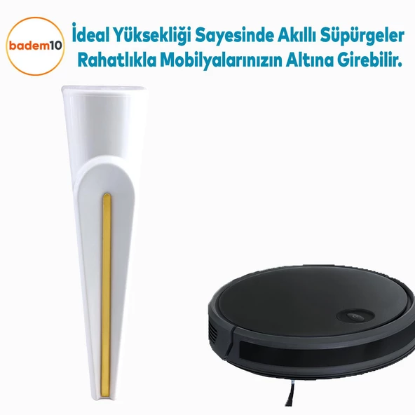 Nota Mobilya Kanepe Tv Ünitesi Koltuk Ayağı Konsol Ayakları Beyaz Altın Gold Sarı 23 Cm - 5