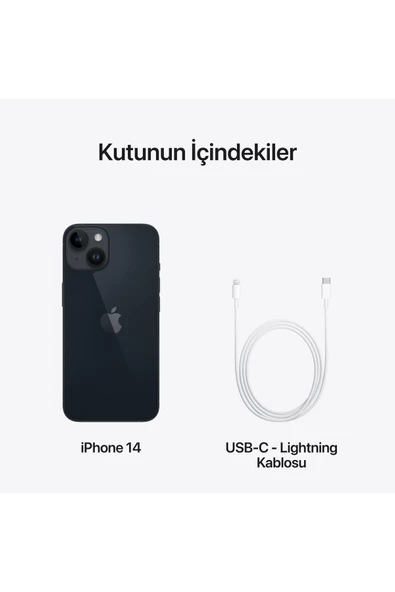 iPhone 14 128 GB Hafıza 6 GB Ram 6.1 inç 12 MP Çift Hatlı OLED Ekran iOS Akıllı Cep Telefonu Siyah - 10