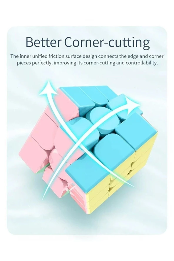 Brains Zeka Küpü Hız Küpü Sabır Küpü-Magic Cube Pastel Renkler 3x3x3 - 5