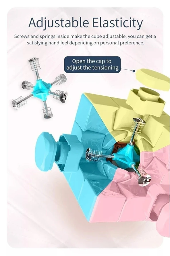 Brains Zeka Küpü Hız Küpü Sabır Küpü-Magic Cube Pastel Renkler 3x3x3 - 4