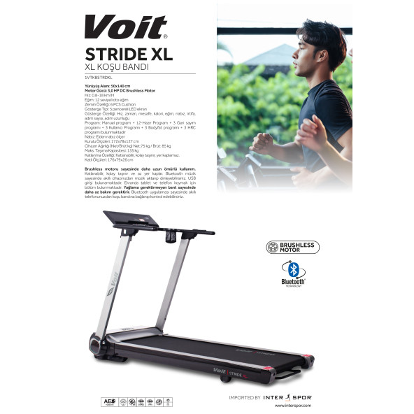 STRIDE XL OTOMATİK EĞİMLİ KOŞU BANDI - 2