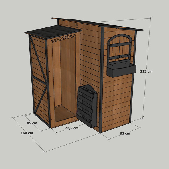MANDU Ahşap Odunluklu Depolama Evi (kiler) - 5