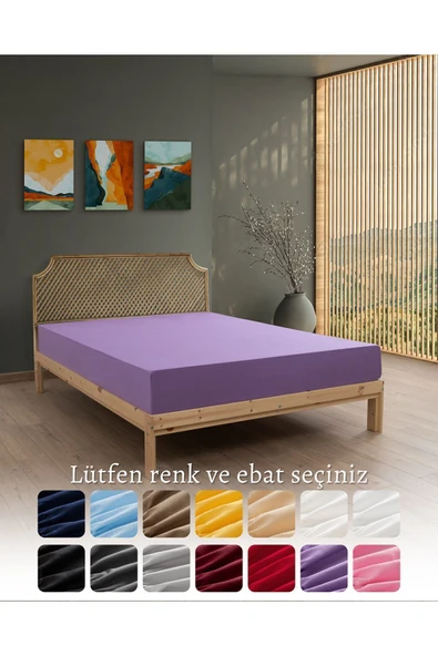 MODELHOME Siyah Renkli %100 Pamuklu Penye Kumaşından Tek/çift Kişilik Lastikli Çarşaf (7 Farklı Ebat) - 3