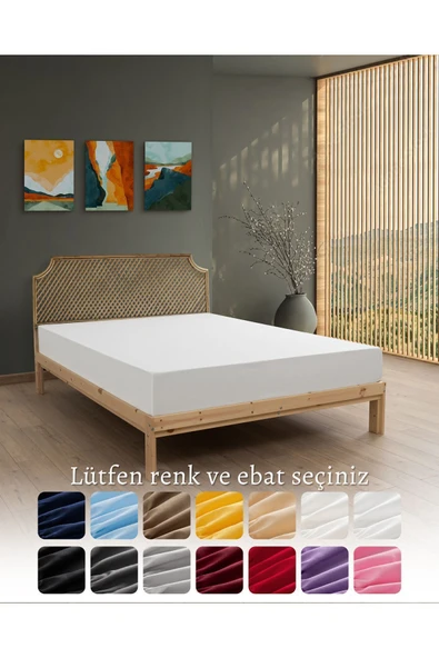 MODELHOME Siyah Renkli %100 Pamuklu Penye Kumaşından Tek/çift Kişilik Lastikli Çarşaf (7 Farklı Ebat) - 6