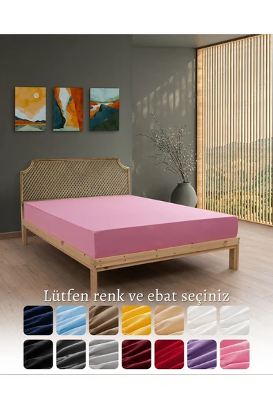 MODELHOME Siyah Renkli %100 Pamuklu Penye Kumaşından Tek/çift Kişilik Lastikli Çarşaf (7 Farklı Ebat) - 7