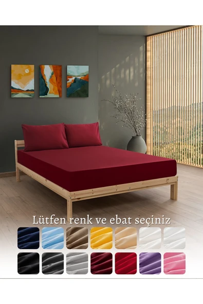 MODELHOME Ranforce Akfil Krem Lastikli Çarşaf Yastık Kılıflı Tek Çift Kişilik Battal Boy Fitted Çarşaf Seti - 5