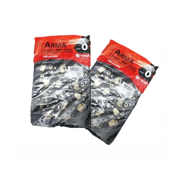Arma Baskılı Mini Blok Poşet Torba - No : 0 - 20x30 Cm. - Siyah - 100 Adetlik 1 Paket - Resim 3