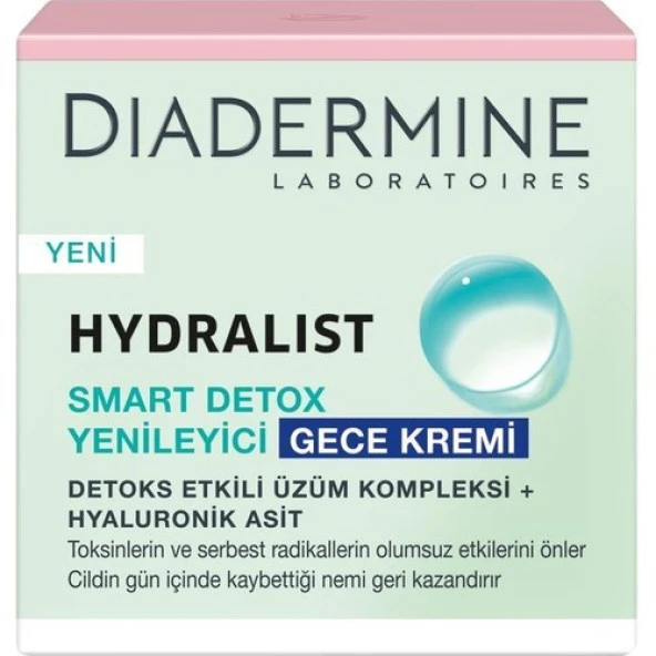Diadermine Hydralist Smart Detox Yenileyici Gece Kremi 50 ml