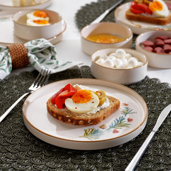 Schafer Sunny 4 Kişilik Kahvaltı Takımı 10 Parça-Kahve - 4