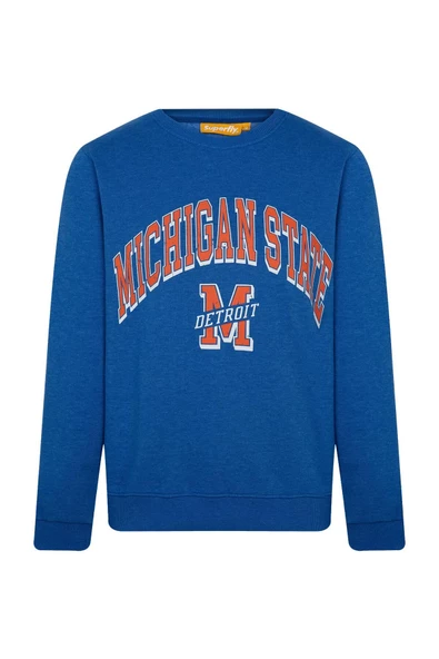 Superfly Michigan State Bisiklet Yaka Erkek Sweatshirt SPF101232313121 ürün görseli