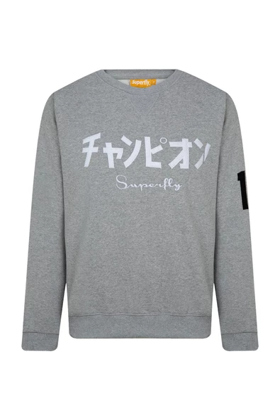 Superfly Bisiklet Yaka Erkek Sweatshirt SPF101232313408