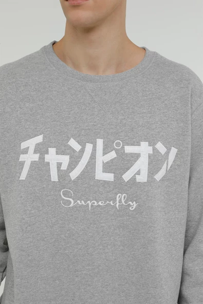 Superfly Bisiklet Yaka Erkek Sweatshirt SPF101232313408 - Resim 5