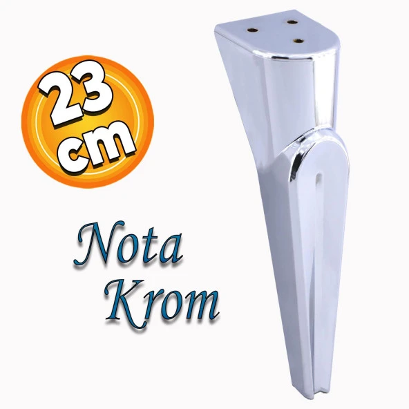 Nota Mobilya Kanepe Tv Ünitesi Koltuk Ayağı Konsol Ayakları Krom Gümüş 23 Cm