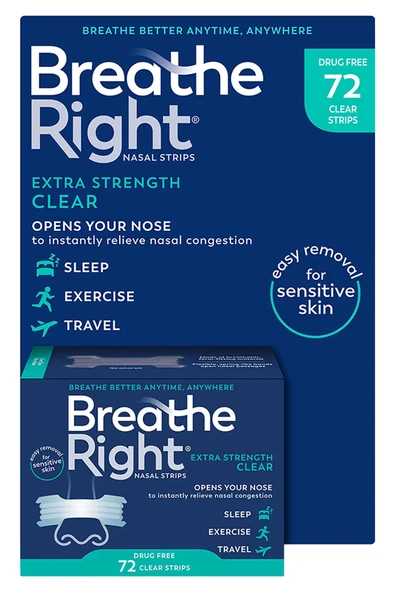 Breathe Right Burun Bandı Şeffaf Renk 72 Adet