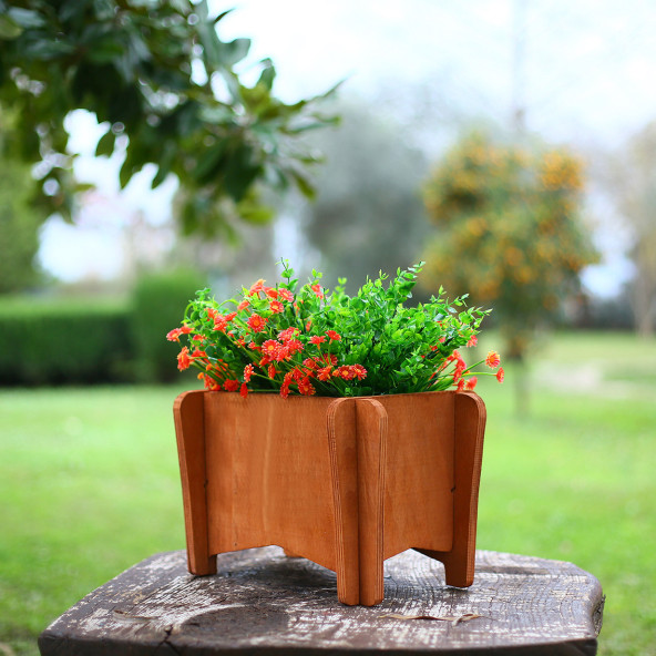 MANDU Ahşap Balkon Saksı (çiçeklik)
