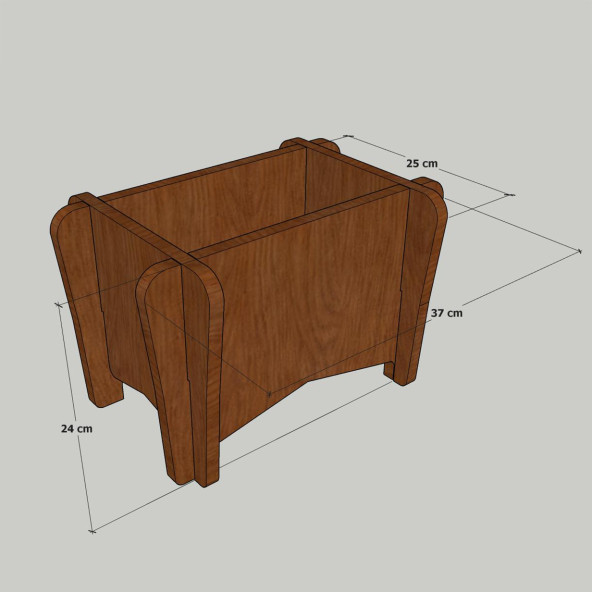 MANDU Ahşap Balkon Saksı (çiçeklik) - 6