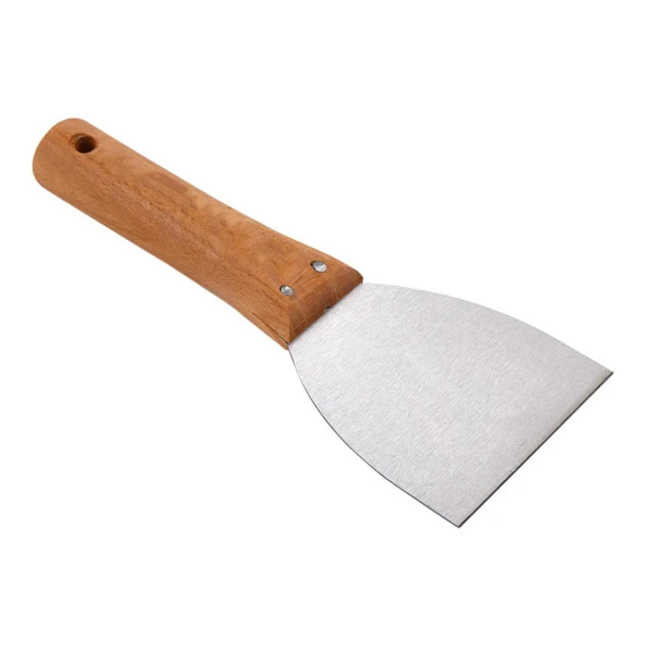 Ahşap Saplı Metal Macun Spatula Temizlik Boya Sıva Kazıma Harç Karıştırma Ispatulası 8 cm - 2