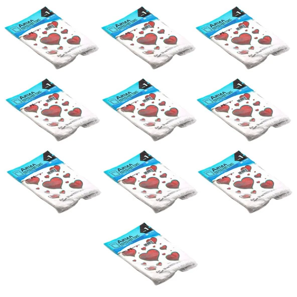 Arma Baskılı Mini Blok Poşet Torba - No : 1 - 22x35 Cm. - Beyaz - 100 Adetlik 10 Paket ürün görseli 1