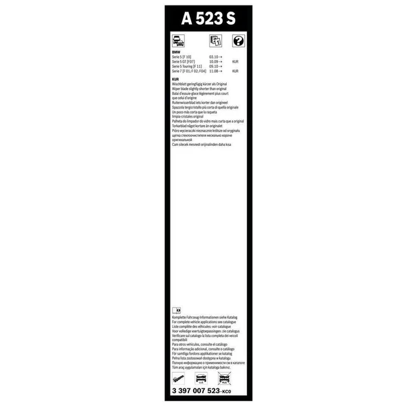 BMW 5 Serisi F10 Silecek Takımı Bosch Aerotwin 2010-2016 A523S - 4