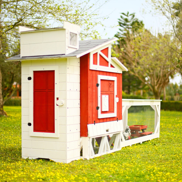 MANDU Ahşap Bahçeli Tavuk/Kuş Kümesi (Mini çiftlik) - 4