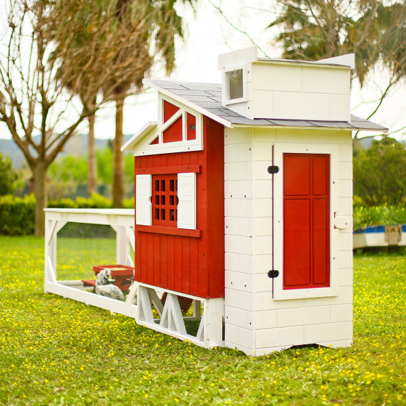 MANDU Ahşap Bahçeli Tavuk/Kuş Kümesi (Mini çiftlik) - 5