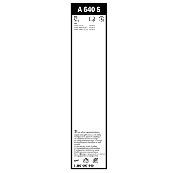 Bosch Ford Focus 3 Silecek Takımı Aerotwin 2012-2018 A640S - 4