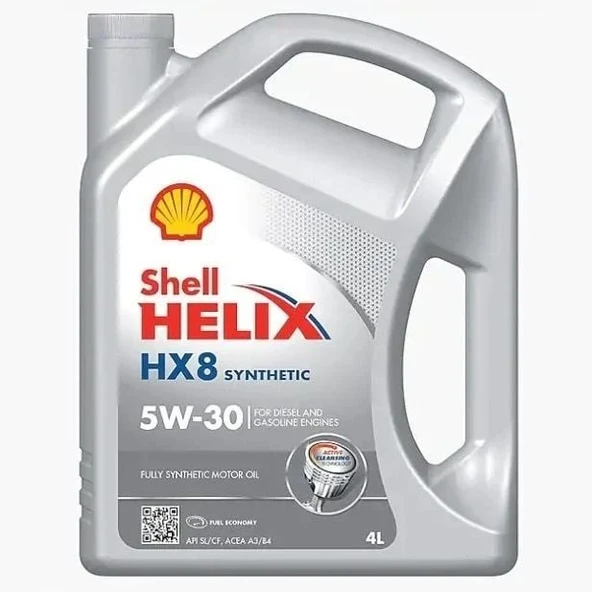 Shell Helix HX8 Synthetic 5w30 %100 Sentetik Motor Yağı 4lt