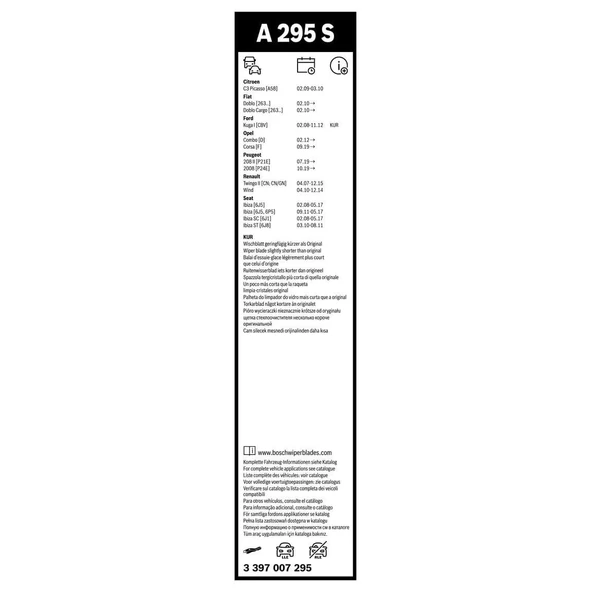 Bosch Opel Combo D Silecek Takımı Aerotwin 2012-2021 A295S - 4