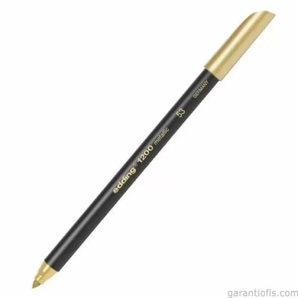 Edding 1200-53 Metalik Altın Renkli Grafik Kalemi (Davetiye Kalemi - 5li Paket)