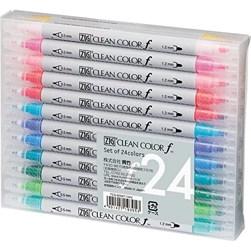 Zig Clean Color F Çift Uçlu Marker Kalem 24 lü Set TCS-6000T/24V