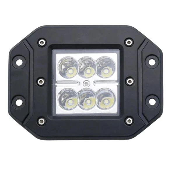 Beyaz Led Off Road Gömme Sis Farı Çalışma Lambası Projektör 6 Led 10-30V 18W